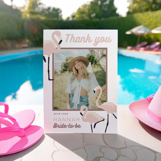 Carte de remerciements de Fête des mariées de Flam