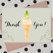 Carte de remerciements de Fête des mariées de glac