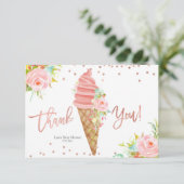 Carte de remerciements de Fête des mariées de glac (Debout devant)