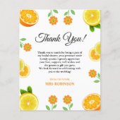 Carte de remerciements de Fête des mariées de l'ag (Devant)