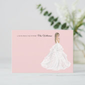 Carte de remerciements de Fête des mariées de mari (Debout devant)