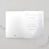 Carte de remerciements de Fête des mariées de robe (Mise à l'extérieur)