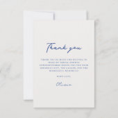 Carte de remerciements de Fête des mariées de Sard (Dos)