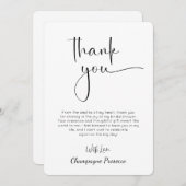 Carte de remerciements de Fête des mariées de scri (Devant / Derrière)