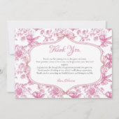 Carte de remerciements de Fête des mariées de thé (Devant)