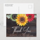 Carte de remerciements de Fête des mariées de tour (Devant / Derrière)