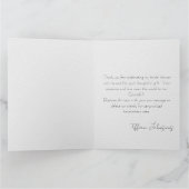 Carte de remerciements de Fête des mariées de tuli (Intérieur)