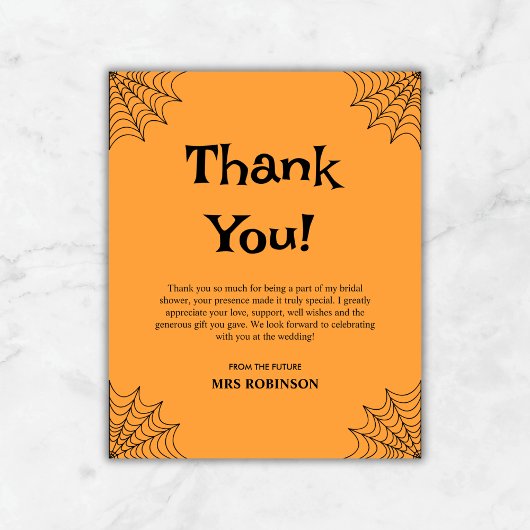 Carte de remerciements de Fête des mariées d'Hallo