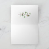 Carte de remerciements de Fête des mariées Eucalyp (Intérieur)