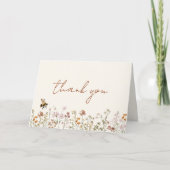 Carte de remerciements de Fête des mariées fleur s (Devant)