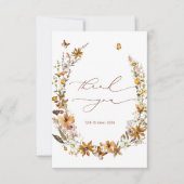 Carte de remerciements de Fête des mariées Fleur s (Devant)