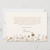 Carte de remerciements de Fête des mariées fleur s (Dos)