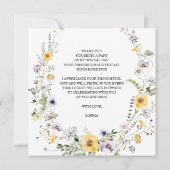 Carte de remerciements de Fête des mariées fleur s (Dos)