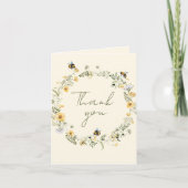 Carte de remerciements de Fête des mariées fleur s (Devant)