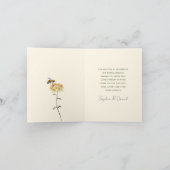 Carte de remerciements de Fête des mariées fleur s (Intérieur)