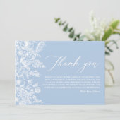 Carte de remerciements de Fête des mariées Fleur s (Debout devant)