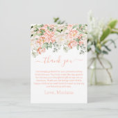 Carte de remerciements de Fête des mariées florale (Debout devant)