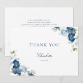 Carte de remerciements de Fête des mariées florale (Devant / Derrière)