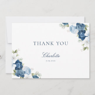Carte de remerciements de Fête des mariées florale