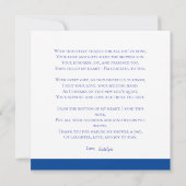 Carte de remerciements de Fête des mariées florale (Dos)