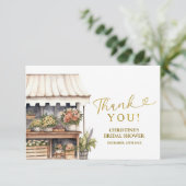 Carte de remerciements de Fête des mariées Flower (Debout devant)