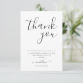 Carte de remerciements de Fête des mariées minimal (Debout devant)