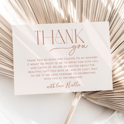 Carte de remerciements de Fête des mariées neutre