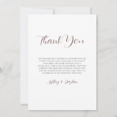 Carte de remerciements de Fête des mariées neutre (Dos)
