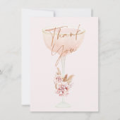 Carte de remerciements de Fête des mariées or Rose (Dos)