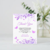 Carte de remerciements de Fête des mariées papillo (Debout devant)