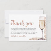 Carte de remerciements de Fête des mariées Perles  (Devant)