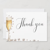 Carte de remerciements de Fête des mariées Perles (Devant)