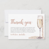 Carte de remerciements de Fête des mariées Perles  (Devant)