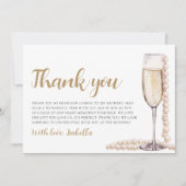 Carte de remerciements de Fête des mariées Perles  (Devant)