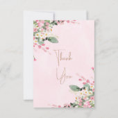 Carte de remerciements de Fête des mariées pétale  (Dos)