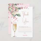 Carte de remerciements de Fête des mariées pétale  (Devant / Derrière)