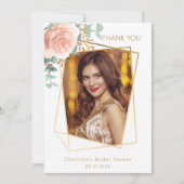 carte de remerciements de Fête des mariées photo e (Devant)