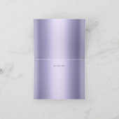 Carte de remerciements de Fête des mariées pourpre (Intérieur)