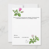 Carte de remerciements de Fête des mariées recto v (Dos)