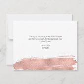 Carte de remerciements de Fête des mariées rose Go (Dos)
