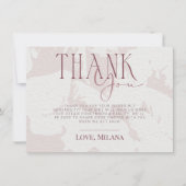 Carte de remerciements de Fête des mariées rose vi (Devant)