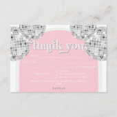 Carte de remerciements de Fête des mariées Silver  (Devant)