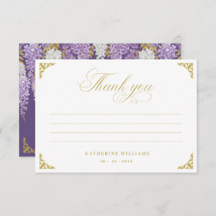 Carte de remerciements de Fête des mariées Vintage