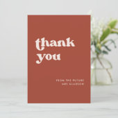 Carte de remerciements de Fêtes des mariées en ter (Debout devant)