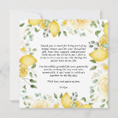 Carte de remerciements de Fêtes des mariées floral (Dos)