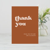 Carte de remerciements de Fêtes des mariées Orange (Debout devant)