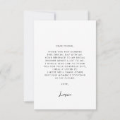 Carte de remerciements de Fêtes des mariées rétro  (Dos)