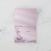 Carte de remerciements de feuillage rose (Intérieur)