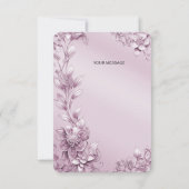 Carte de remerciements de feuillage rose (Dos)