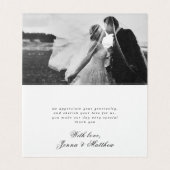 Carte de remerciements de feuille d'or à ornement  (Inside Unfolded)